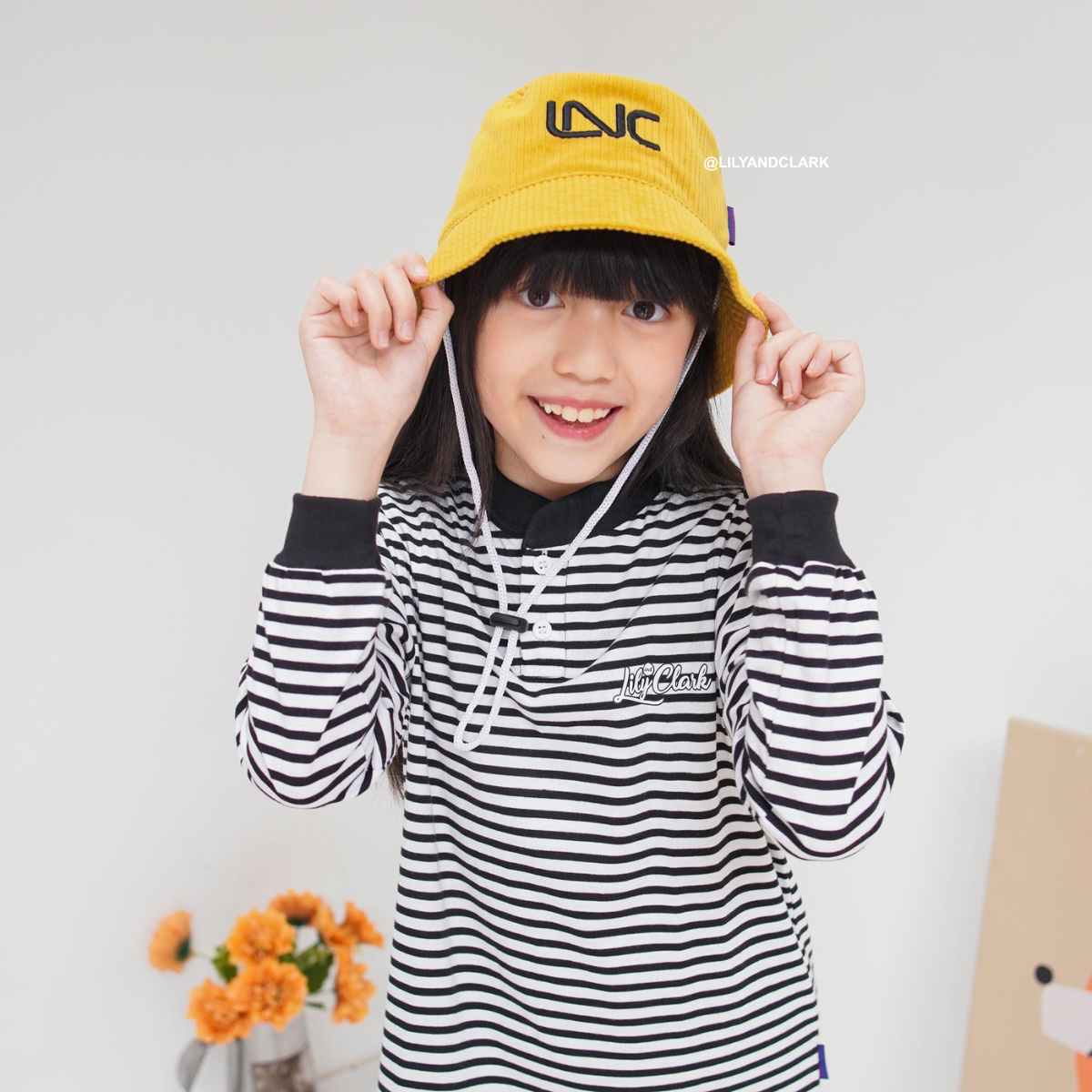 Lily And Clark Topi Bucket Tali Anak BC05-MUSTARD