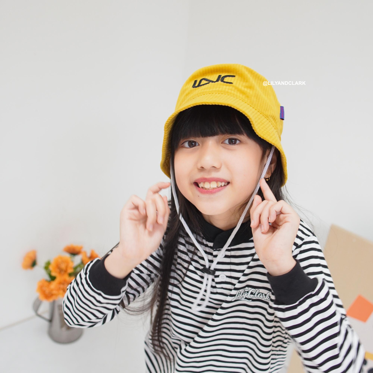 Lily And Clark Topi Bucket Tali Anak BC05-MUSTARD