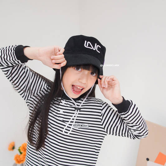 Lily And Clarj Topi Bucket Tali BC02-HITAM