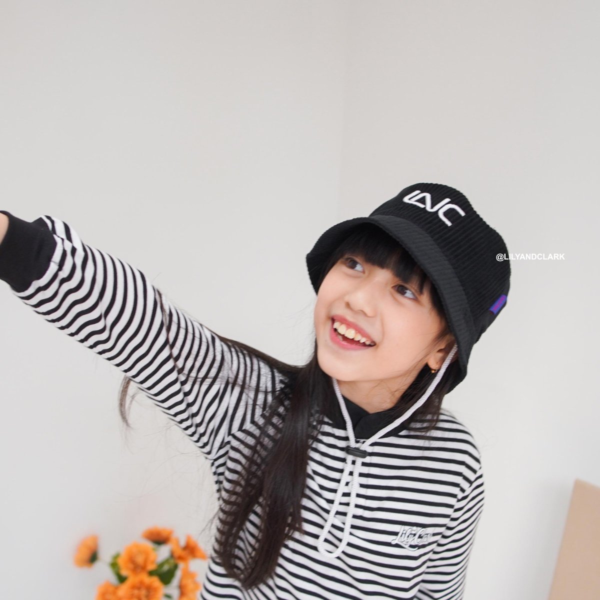 Lily And Clarj Topi Bucket Tali BC02-HITAM