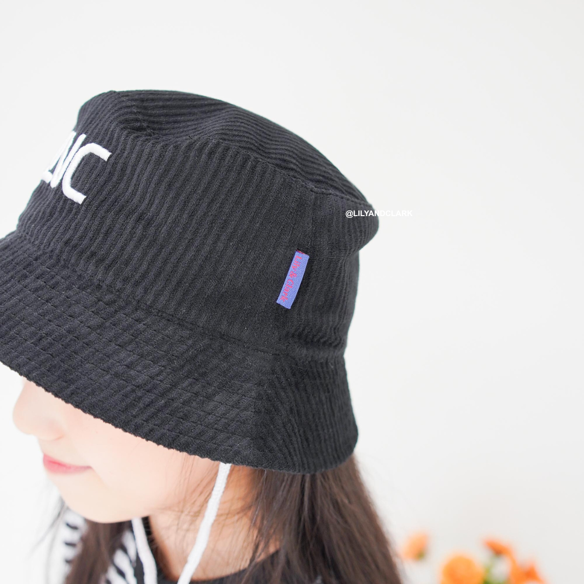 Lily And Clarj Topi Bucket Tali BC02-HITAM