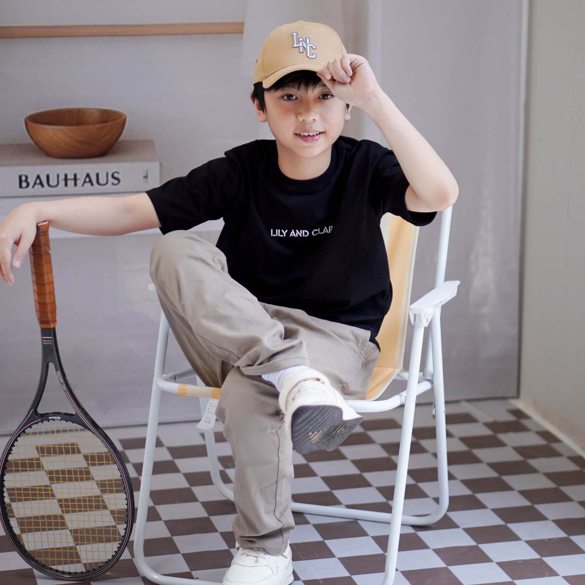 Lily And Clark Topi Baseball Anak Unisex PREMIUM V2 Warna Khaki -TB18-KHAKI