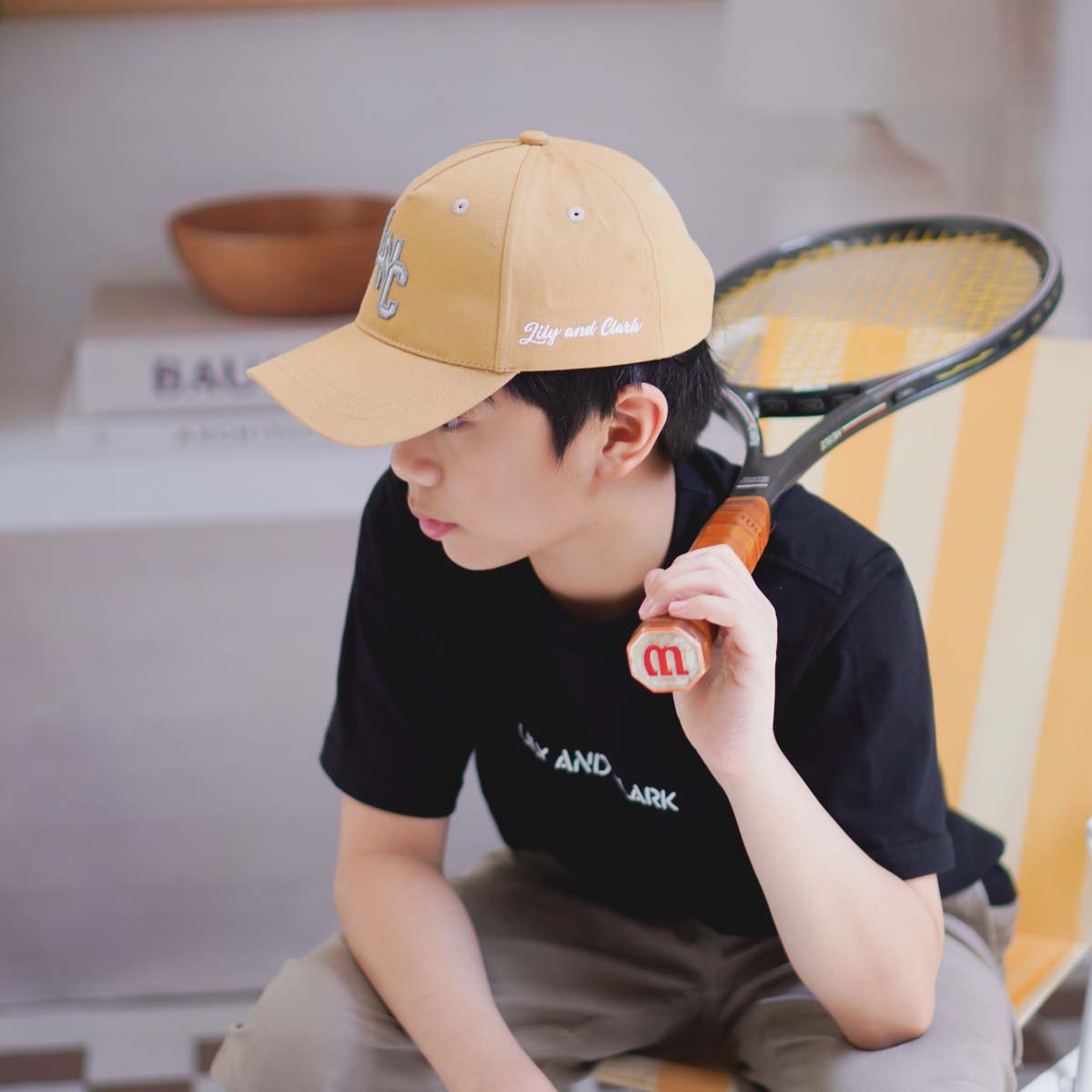 Lily And Clark Topi Baseball Anak Unisex PREMIUM V2 Warna Khaki -TB18-KHAKI