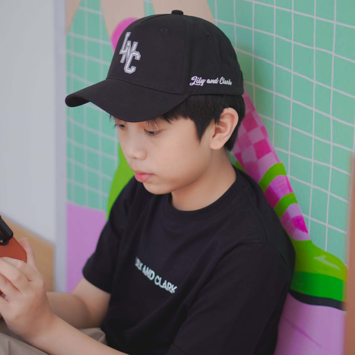 Lily And Clark Topi Baseball Anak Unisex PREMIUM V2 Warna Hitam -TB18-HITAM