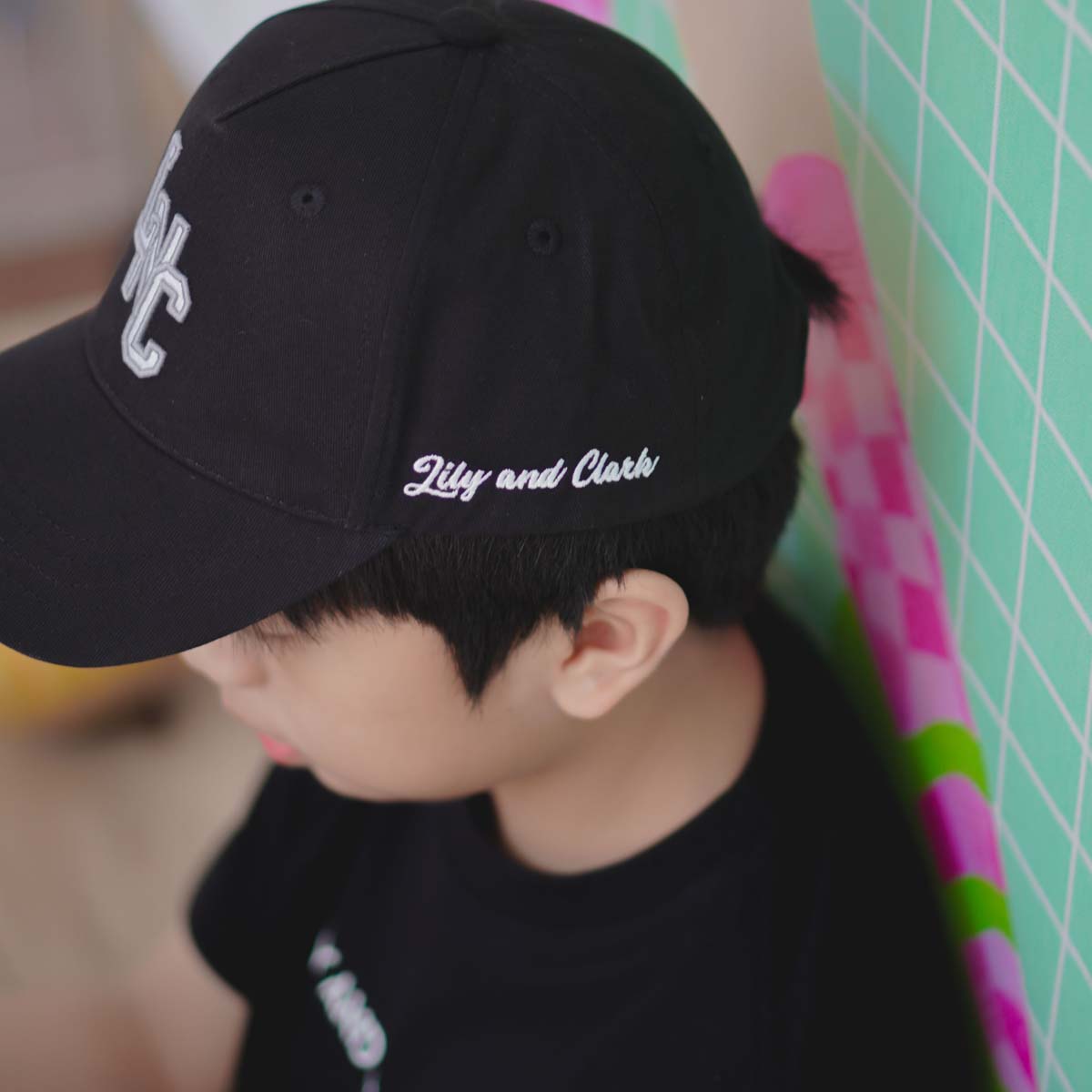 Lily And Clark Topi Baseball Anak Unisex PREMIUM V2 Warna Hitam -TB18-HITAM