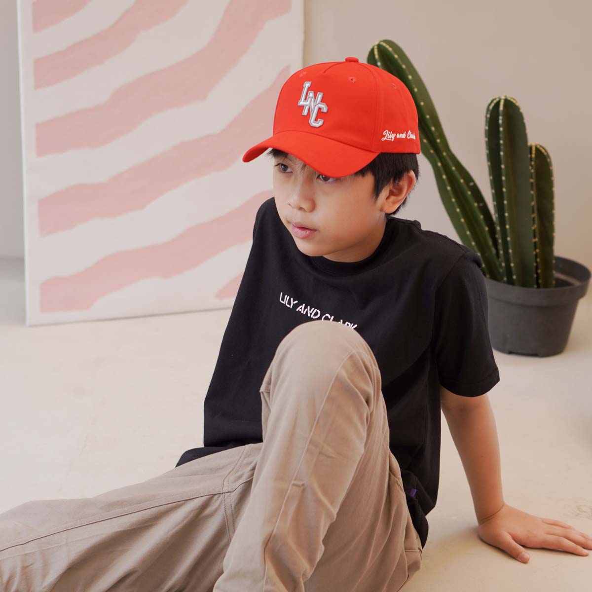 Lily And Clark Topi Baseball Anak Unisex PREMIUM V2 Warna Merah-TB18-MERAH