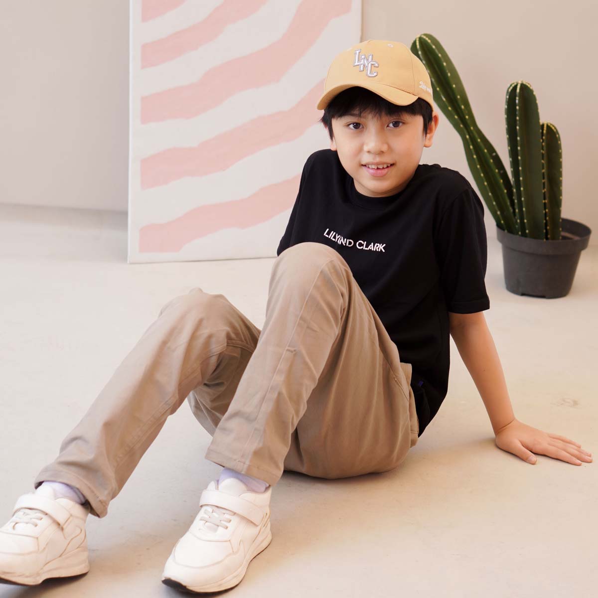 Lily And Clark Topi Baseball Anak Unisex PREMIUM V2 Warna Khaki -TB18-KHAKI