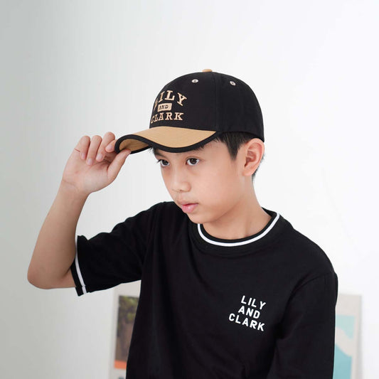 Lily And Clark Topi Baseball Anak PREMIUM V2 Warna Hitam Combine TB20-HITAM