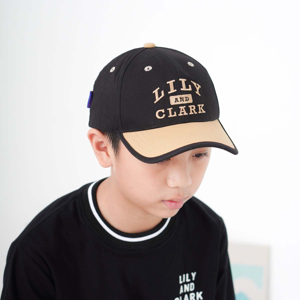 Lily And Clark Topi Baseball Anak PREMIUM V2 Warna Hitam Combine TB20-HITAM