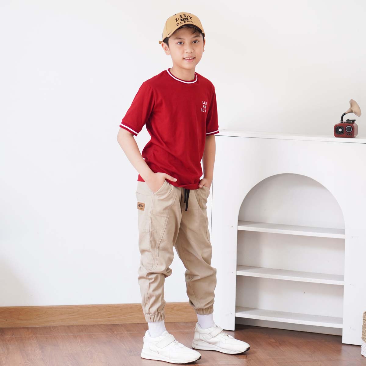 Lily And Clark Topi Baseball Anak PREMIUM V2 Warna Khaki Combine TB20-KHAKI