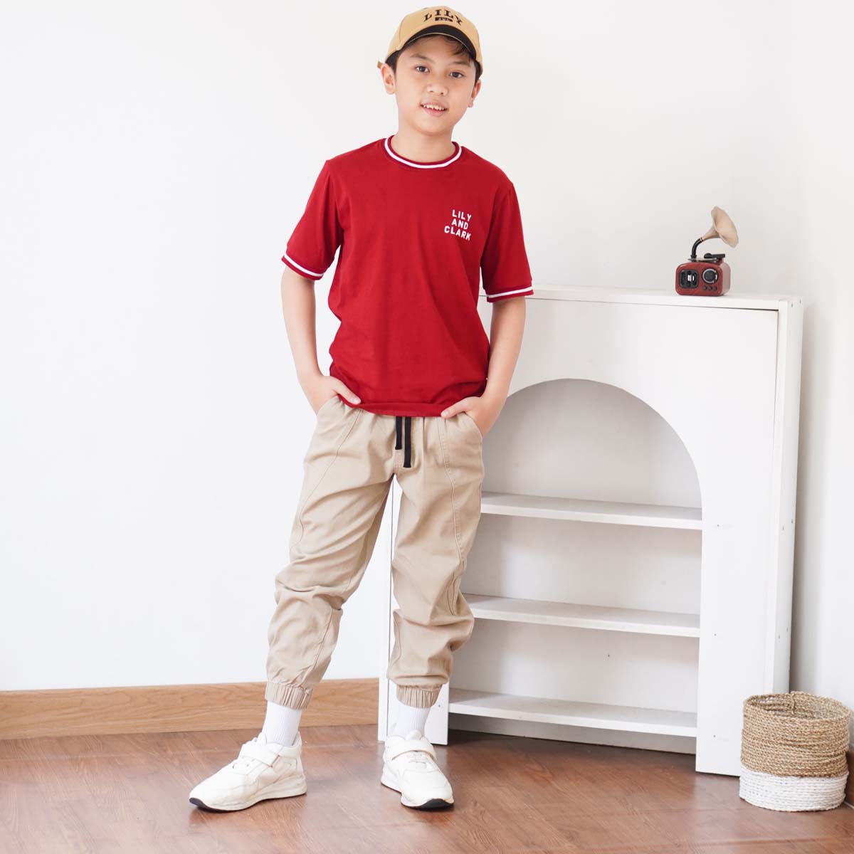 Lily And Clark Topi Baseball Anak PREMIUM V2 Warna Khaki Combine TB20-KHAKI