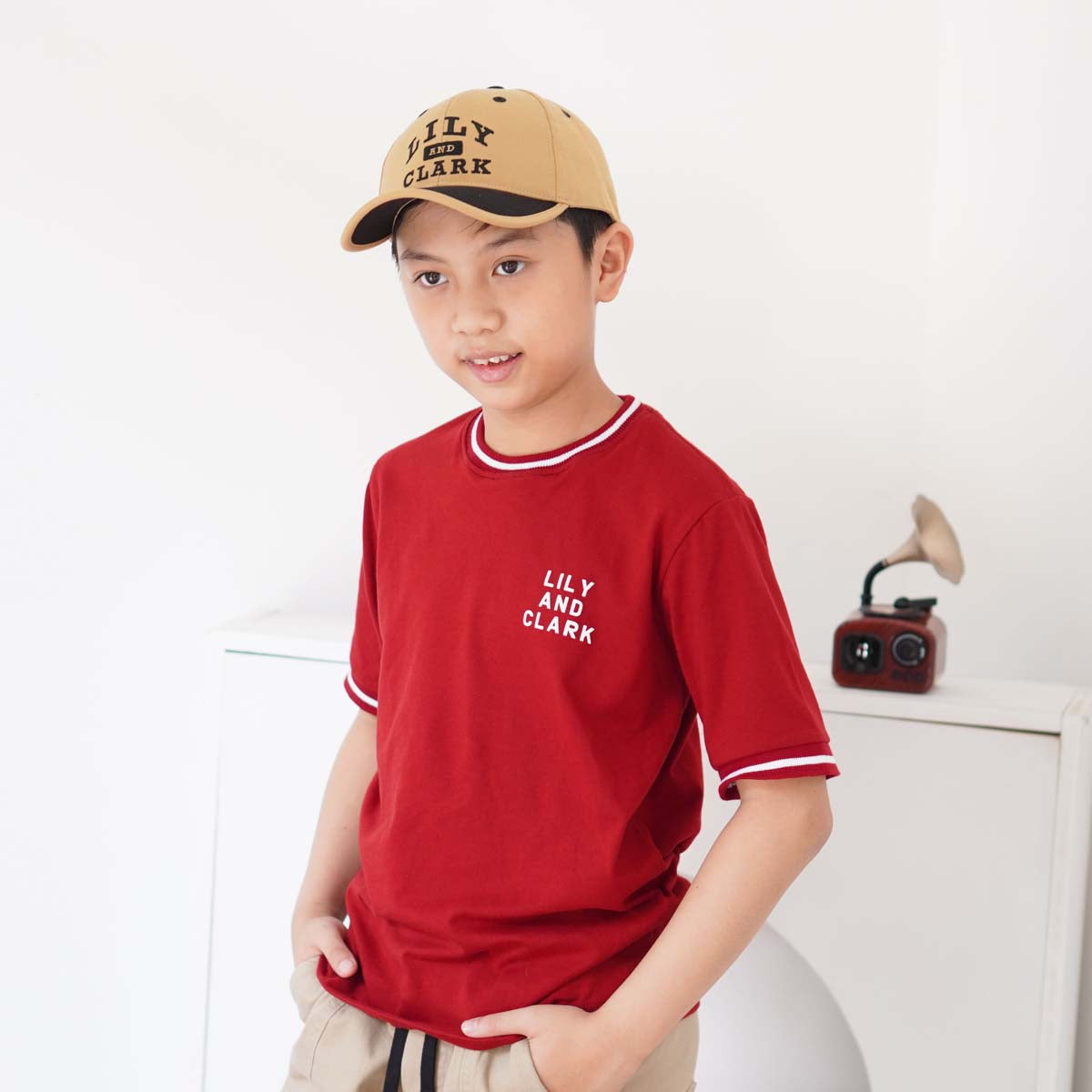 Lily And Clark Topi Baseball Anak PREMIUM V2 Warna Khaki Combine TB20-KHAKI