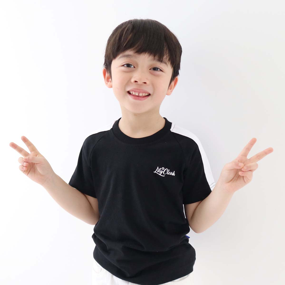 LILY AND CLARK Kaos Anak Keren warna Hitam KLC133-HITAM