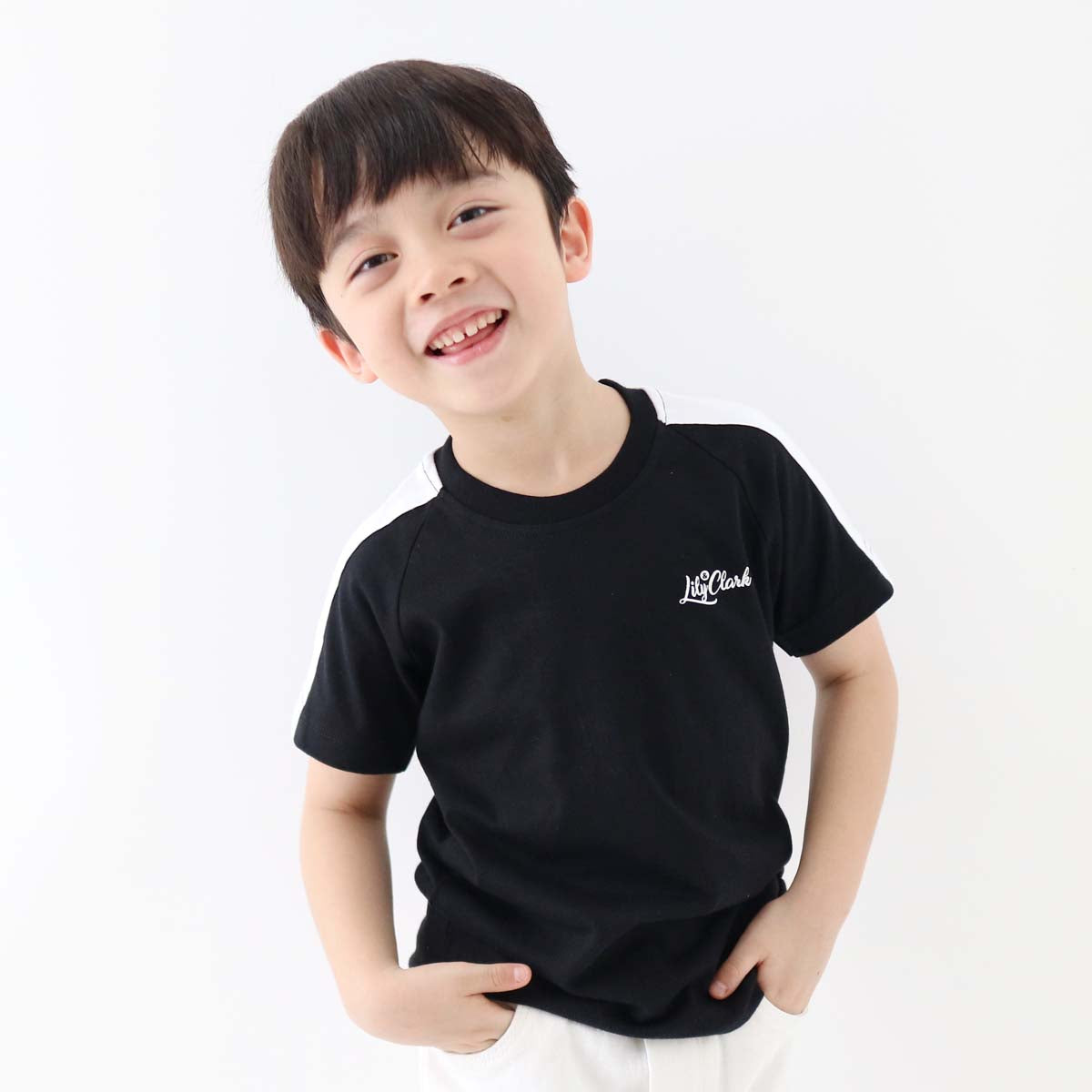 LILY AND CLARK Kaos Anak Keren warna Hitam KLC133-HITAM