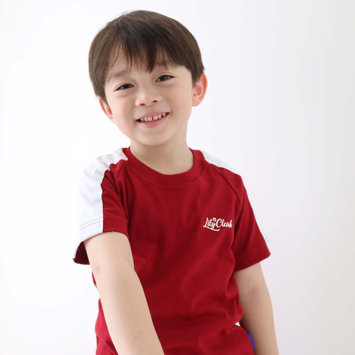 LILY AND CLARK Kaos Anak Keren warna Maroon KLC133-MAROON