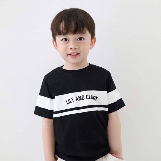 Lily And Clark Kaos Anak Laki-Laki Warna Hitam kombinasi KLC122-HITAM