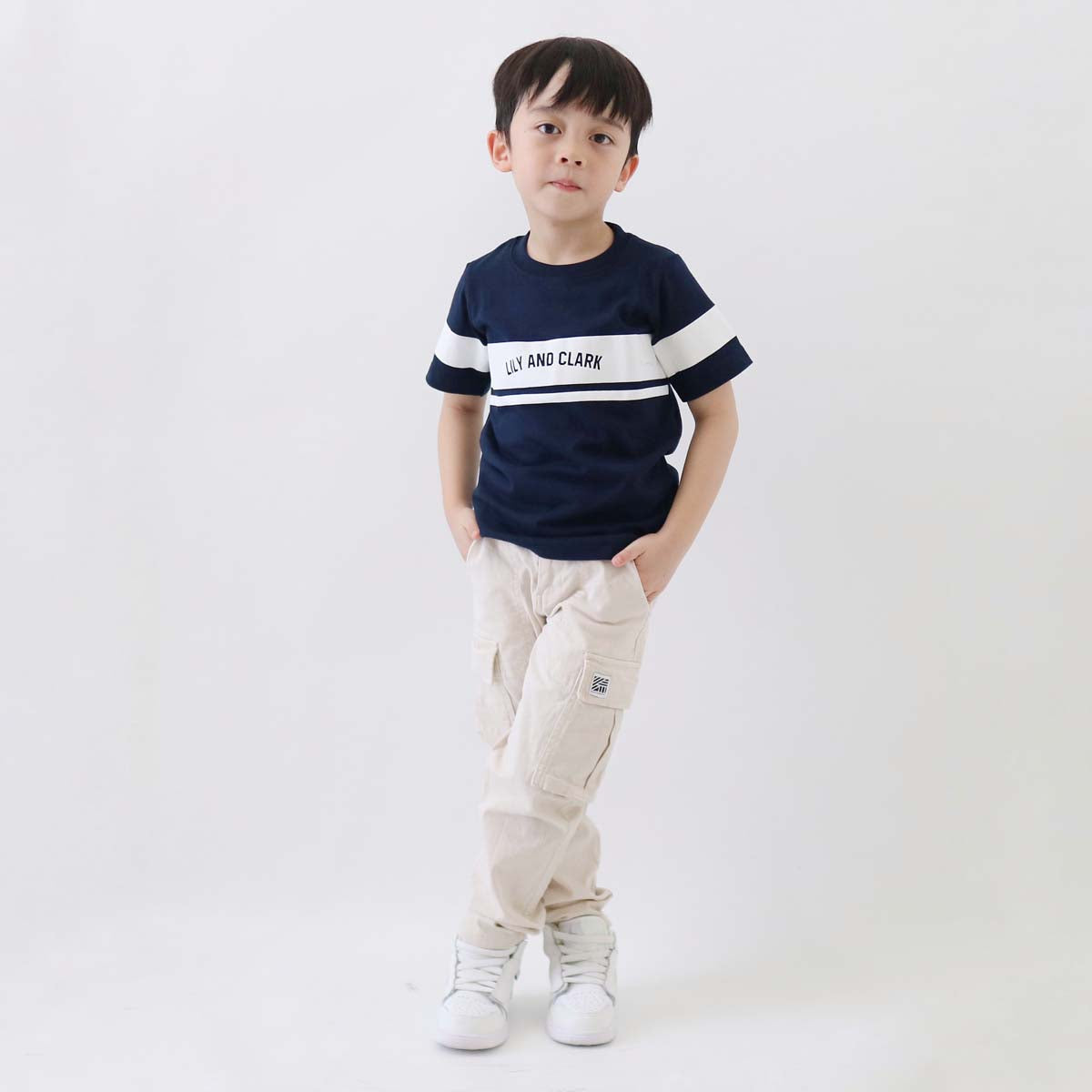 Kaos Anak Laki-Laki Warna Navy Combine - KLC122 Navy