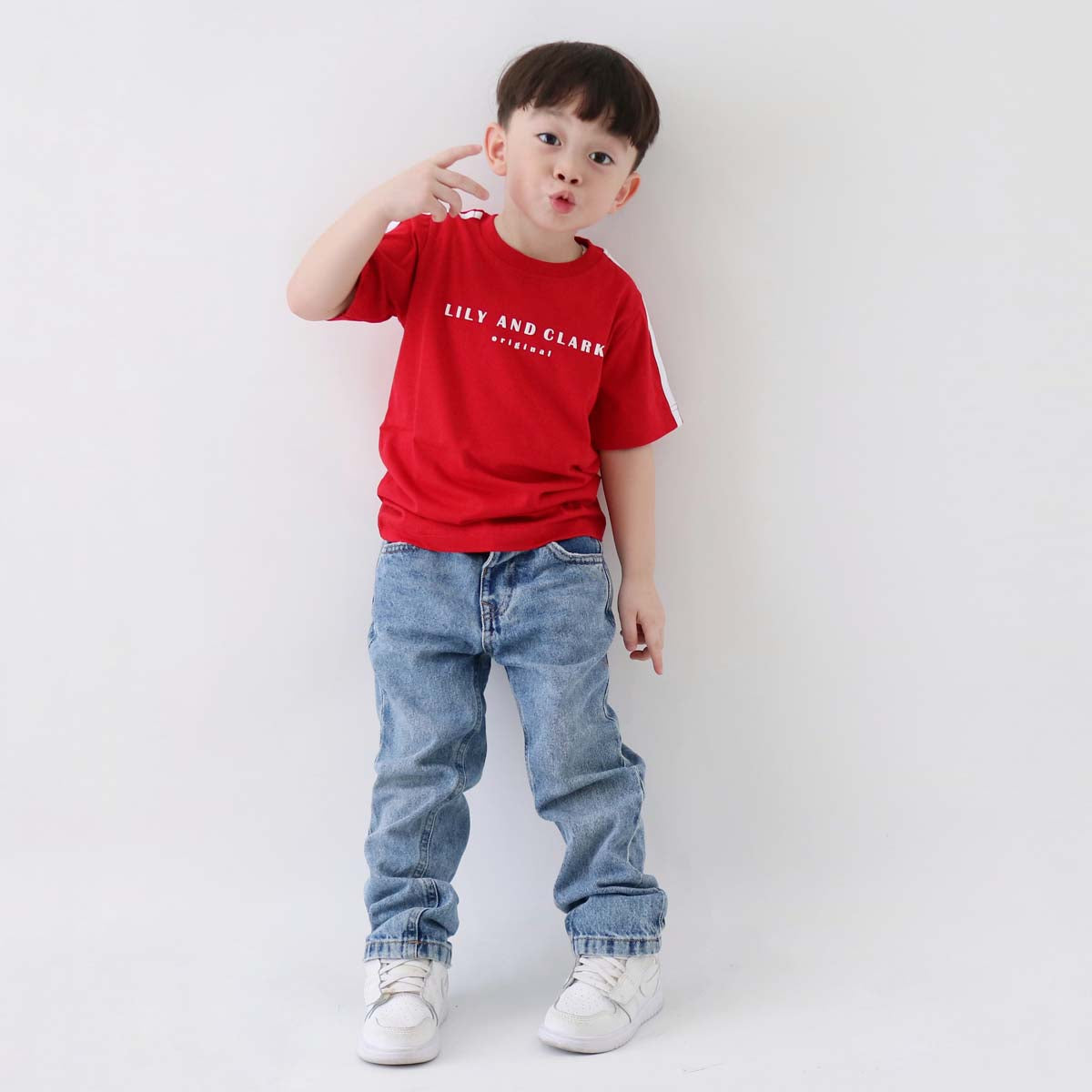 Lily And Clark Kaos Anak KLC65-MERAH