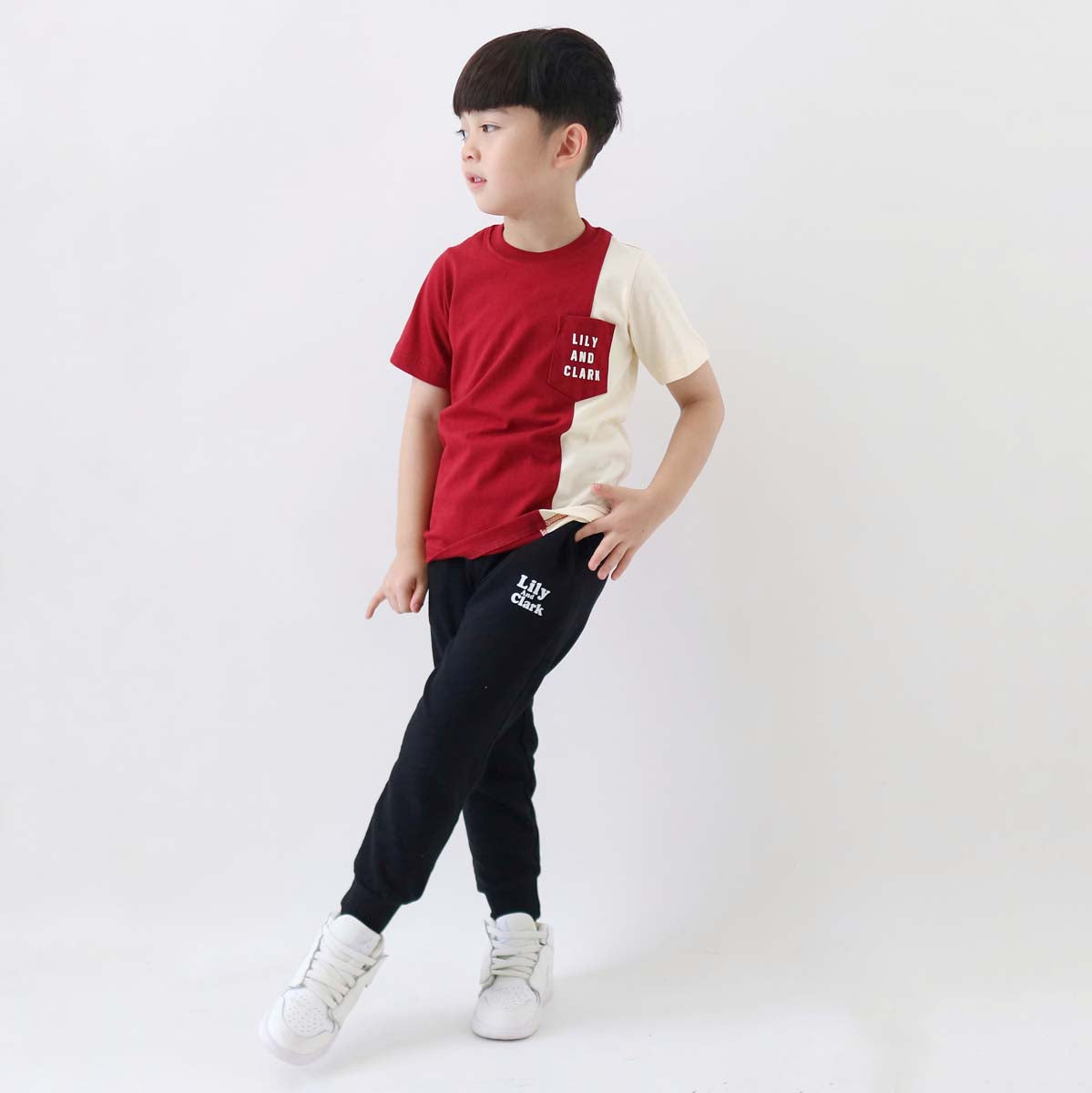 Lily And Clark Kaos Anak Unisex Warna Maroon combine - KLC94-MAROON