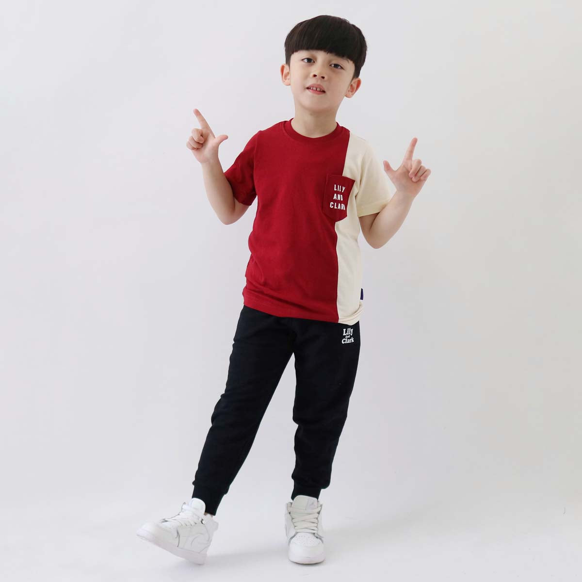 Lily And Clark Kaos Anak Unisex Warna Maroon combine - KLC94-MAROON