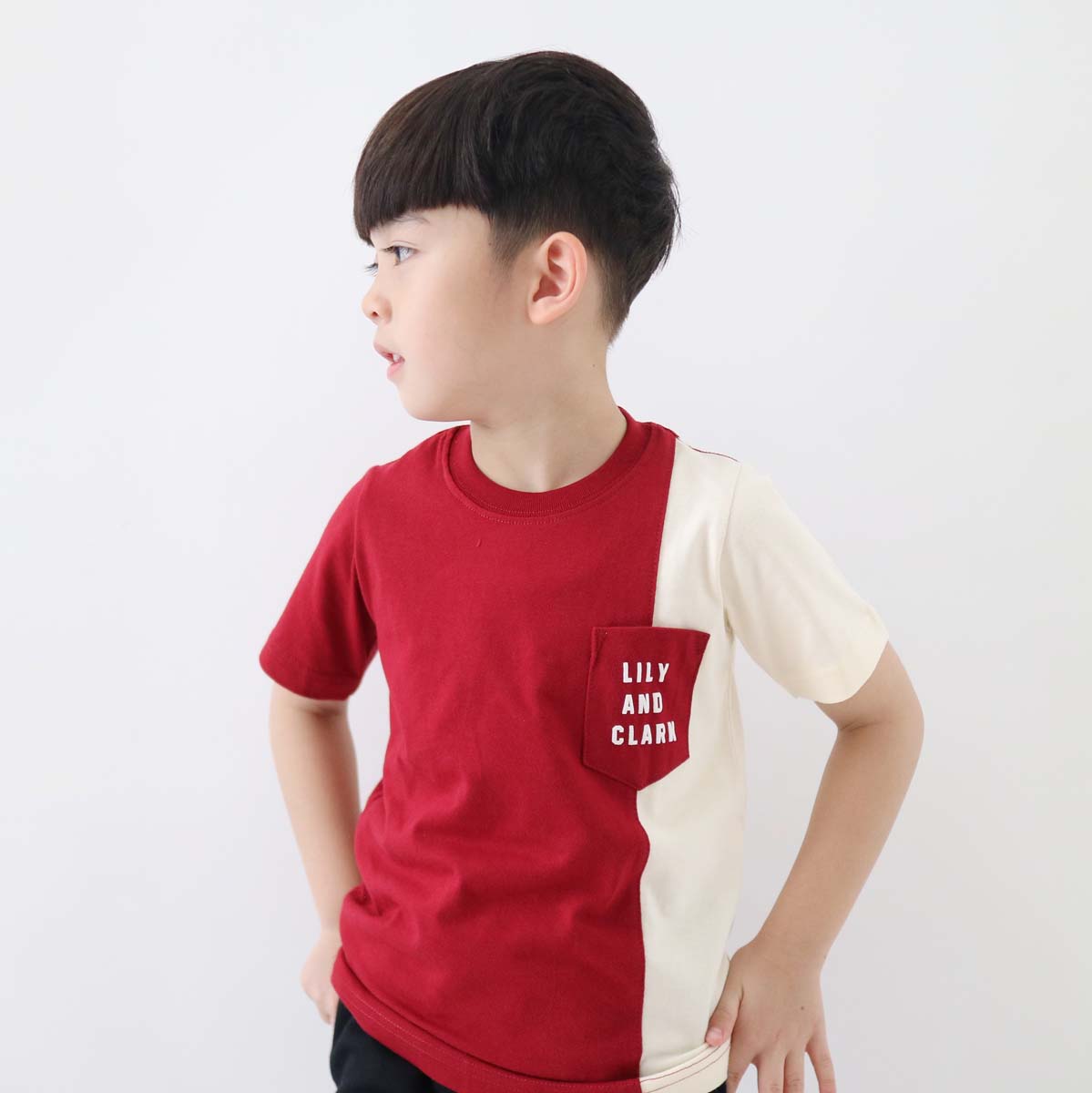 Lily And Clark Kaos Anak Unisex Warna Maroon combine - KLC94-MAROON