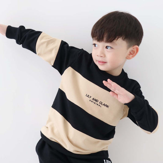 Lily And Clark Sweater Anak Unisex Warna Hitam Combine - ST34-HITAM