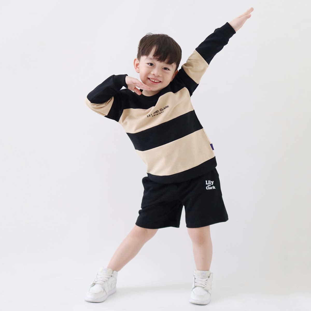 Lily And Clark Sweater Anak Unisex Warna Hitam Combine - ST34-HITAM