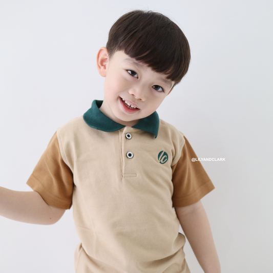 Lily And Clark Kaos Polo Anak KK17 Cream Combination
