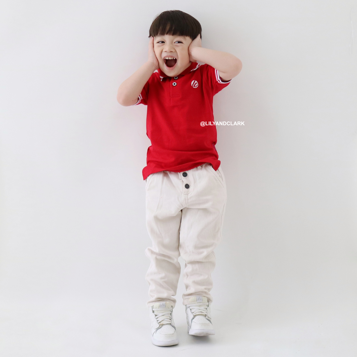 Lily And Clark Kaos Polo Anak KK15-MERAH