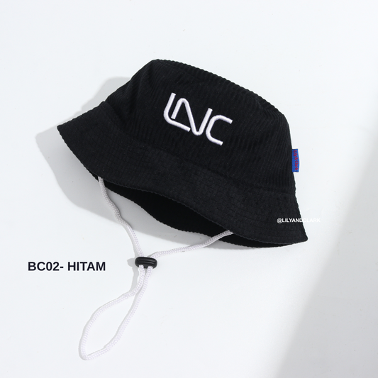 Lily And Clarj Topi Bucket Tali BC02-HITAM