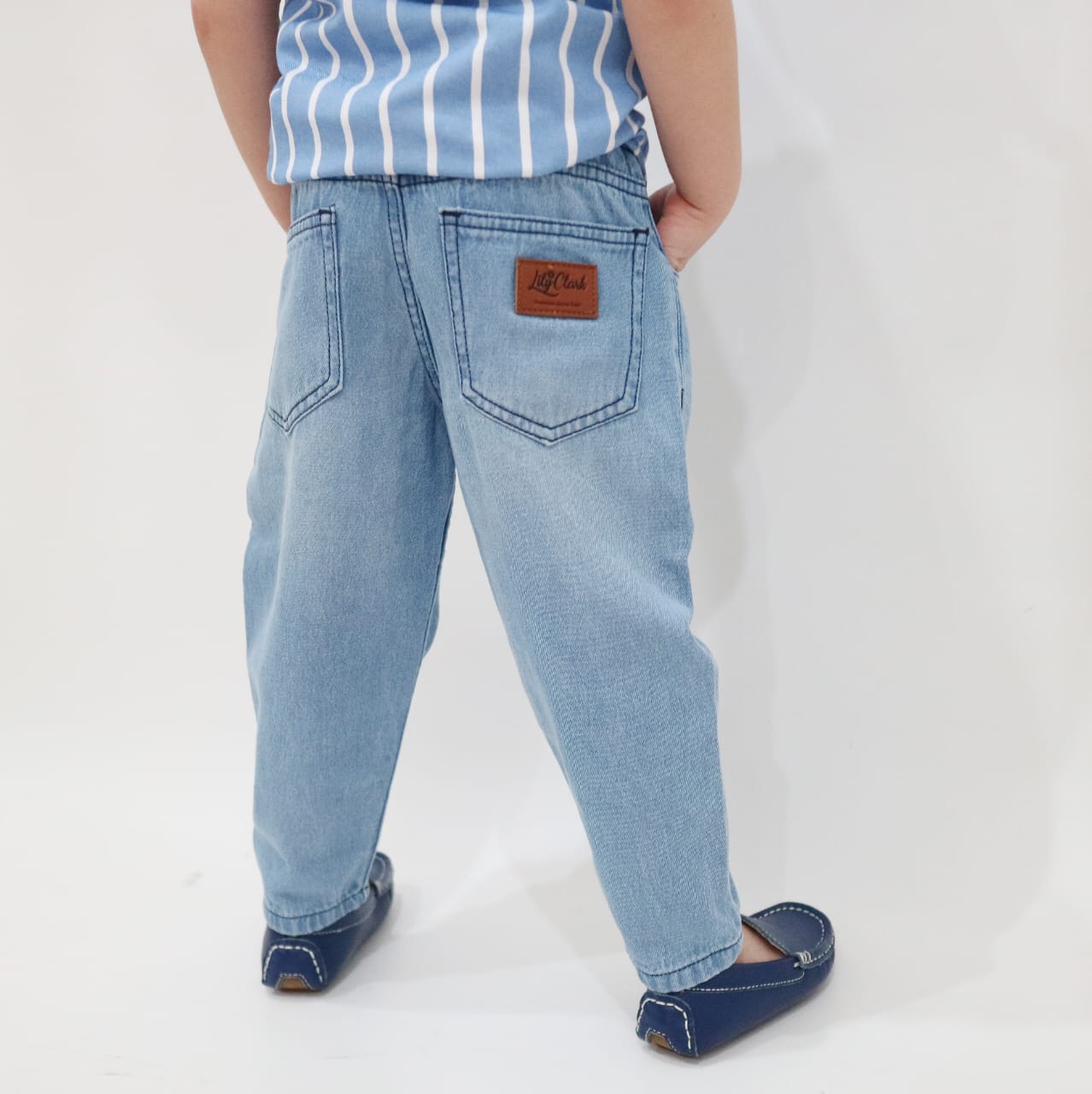 LILY AND CLARK Celana Jeans anak Baggy Basic Whisker | JBB02 V2