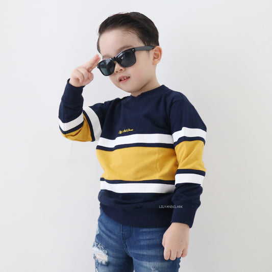 Sweater Anak Navy kombinasi Mustrad ST22